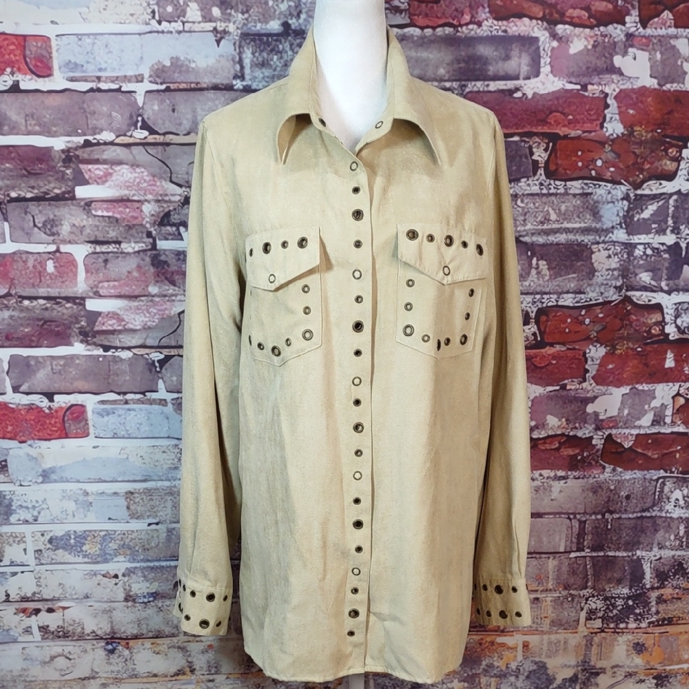 Maggie Sweet Faux Suede Chamois Shirt Jacket